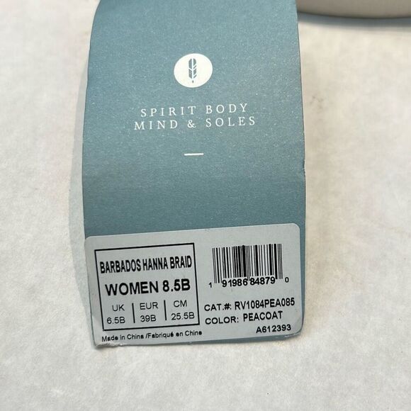 Spenco Barbados Mules Shoes Slip Ons Slides Peacoat Navy Blue Sz 8.5 Hanna Braid - Picture 10 of 10